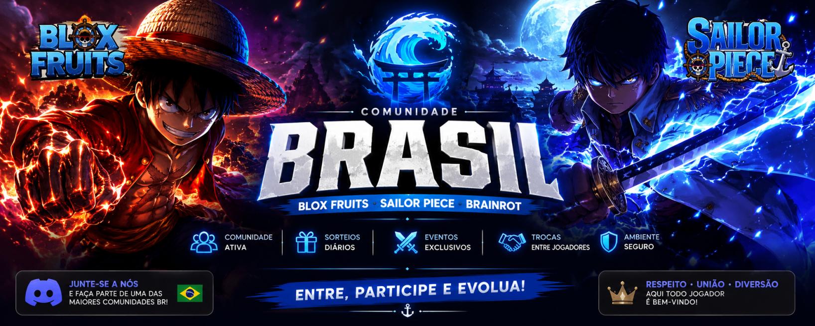 Discovery splash banner for Blox Fruits โข Sailor Piece ๐ | Brasil Discord server