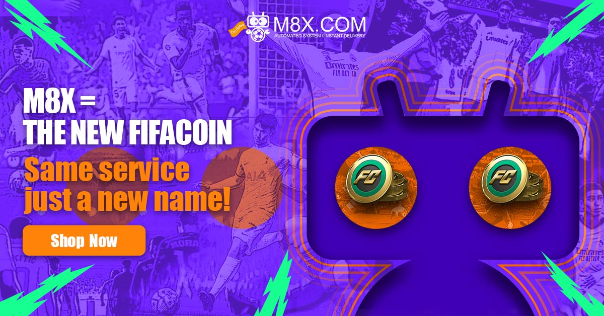 Discovery splash banner for M8X(formerly FIFACOIN.com) - Top FUT Coins Trading Center Discord server