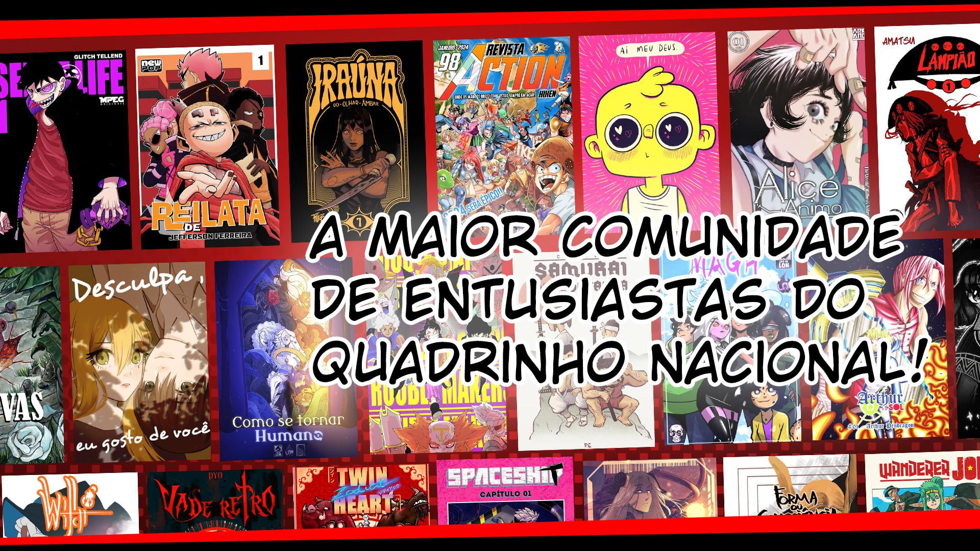 Discovery splash banner for Lendo Quadrinhos Nacionais Discord server