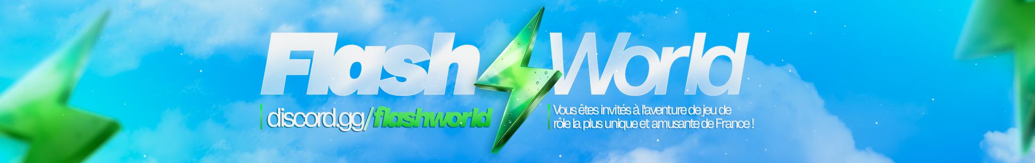 Discovery splash banner for FlashWorld Discord server