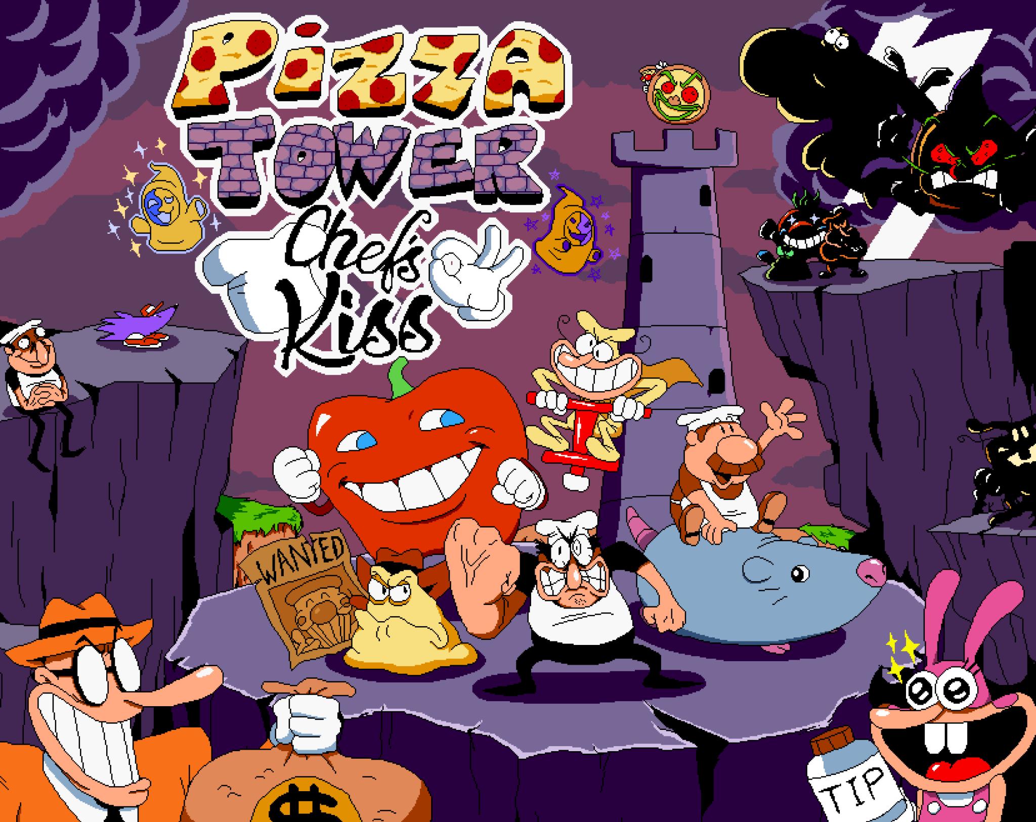 Discovery splash banner for Pizza Tower: Chef's Kiss Discord server