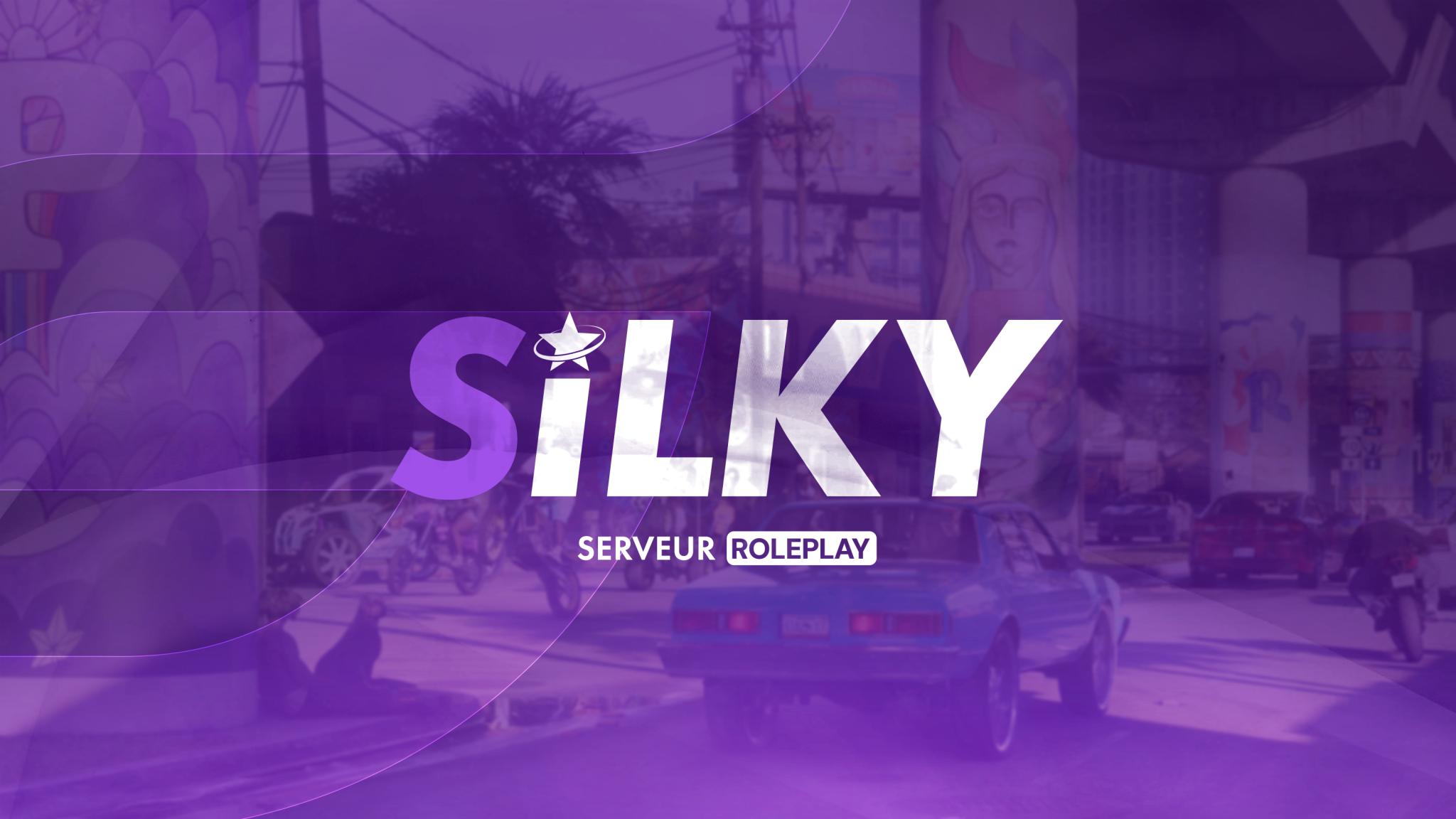 Discovery splash banner for Silky RP - GTA RP Discord server