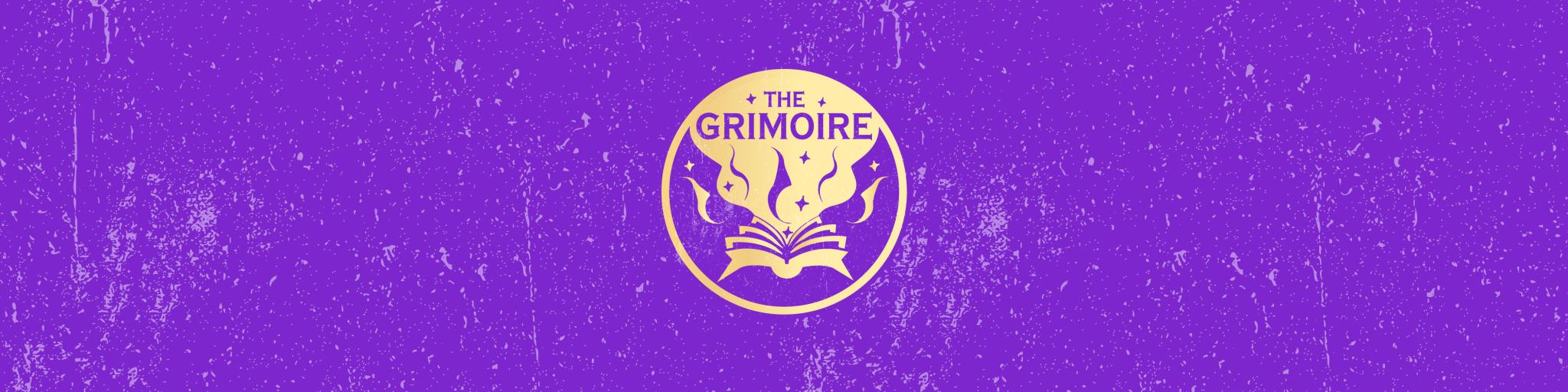 Discovery splash banner for The Grimoire Discord server