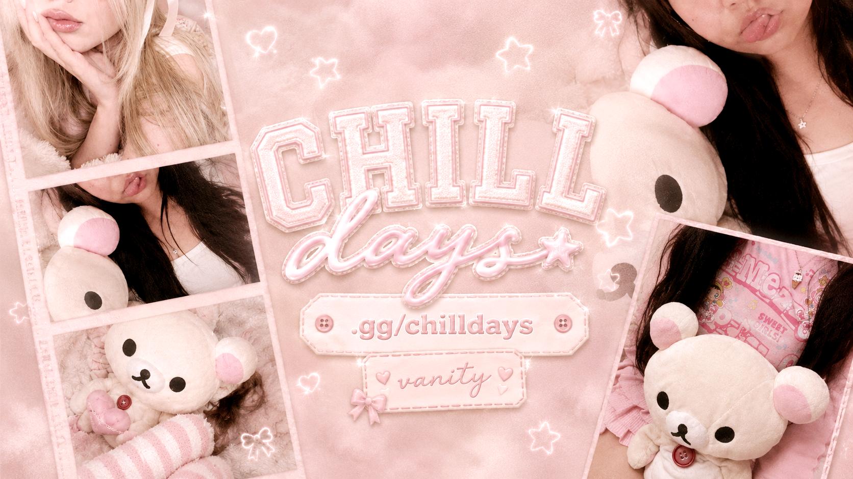 Discovery splash banner for .ggノChilldays ♡ pfps・social・gws Discord server