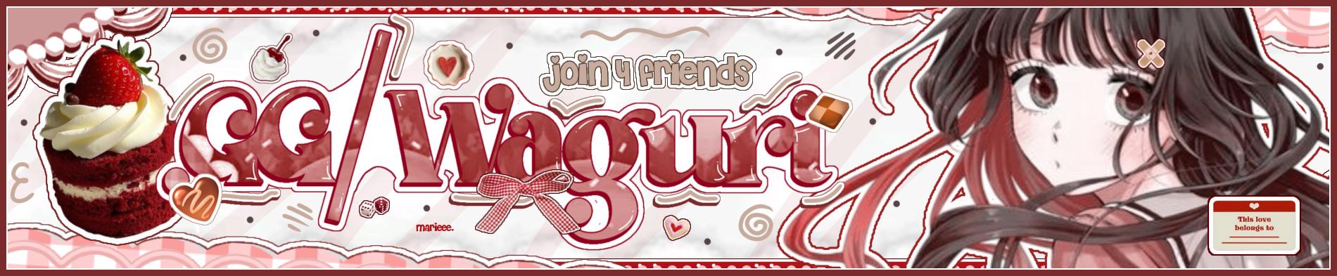 Discovery splash banner for κ° ππΈ κ± β§ γ wagurΡ β¦οΎ β ΰ³ β£ social β£ decor β£ animanga β£ emotes β£ stickers Discord server