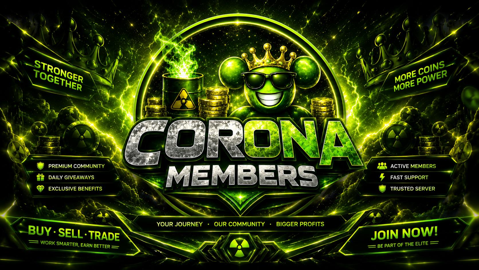 Discovery splash banner for ˹ CM˼ ・Corona Members Discord server
