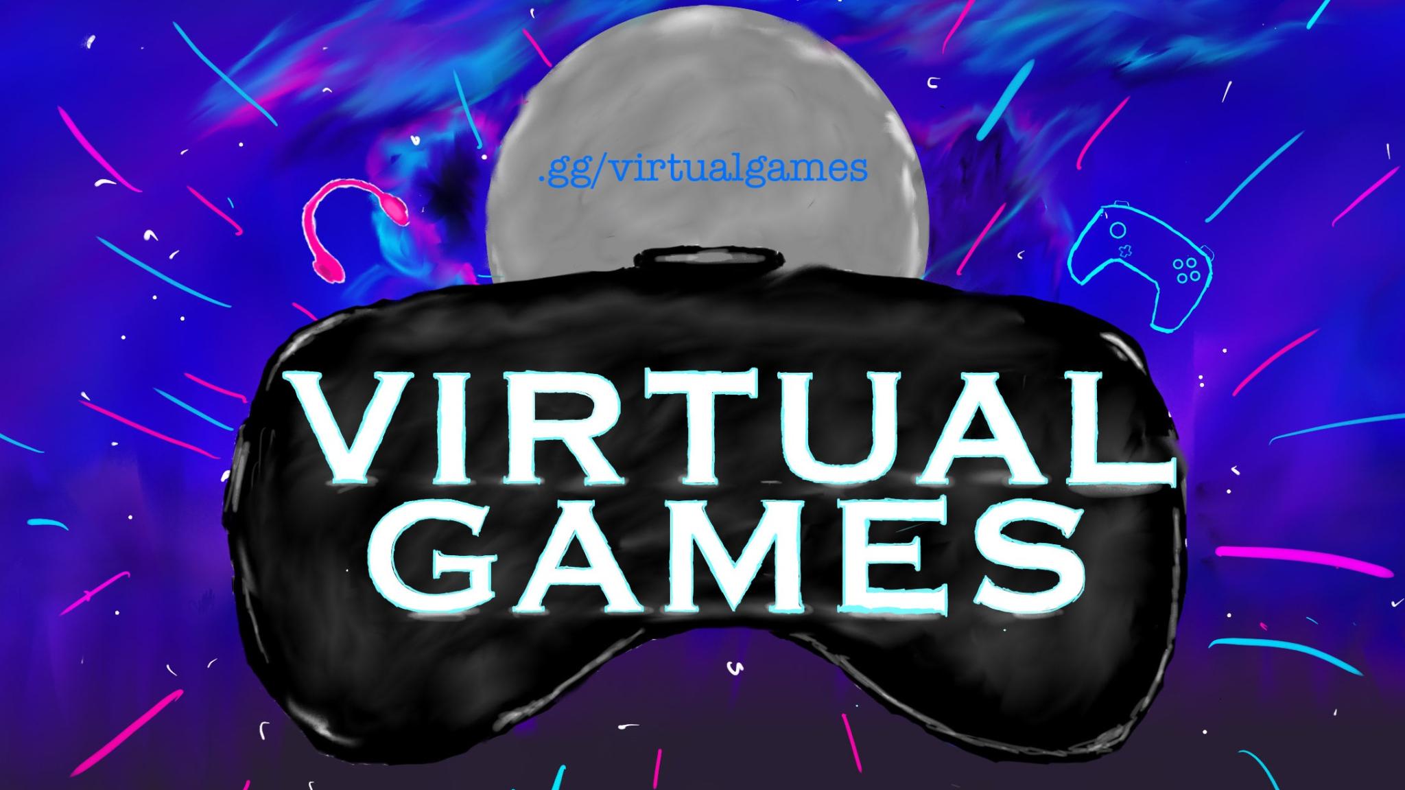 Discovery splash banner for Virtual Games Discord server