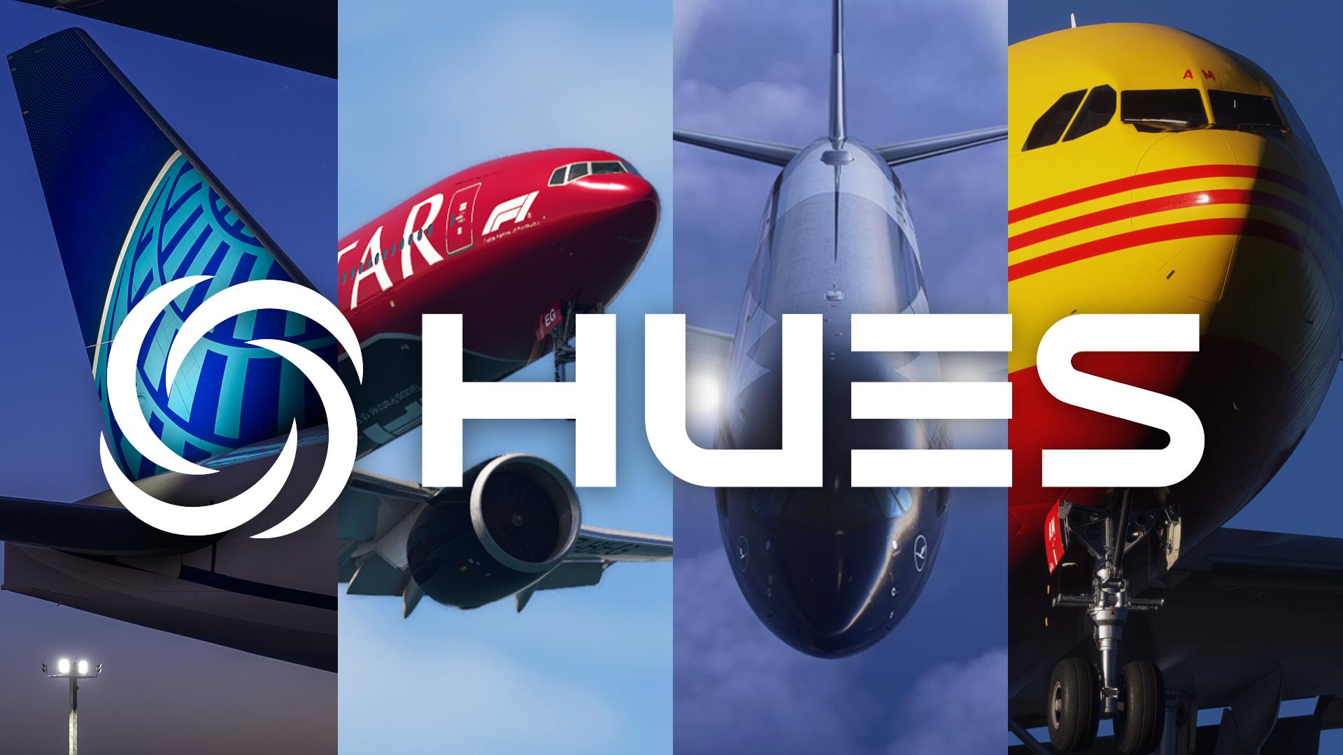 Discovery splash banner for HUES "Color the Sky" Discord server