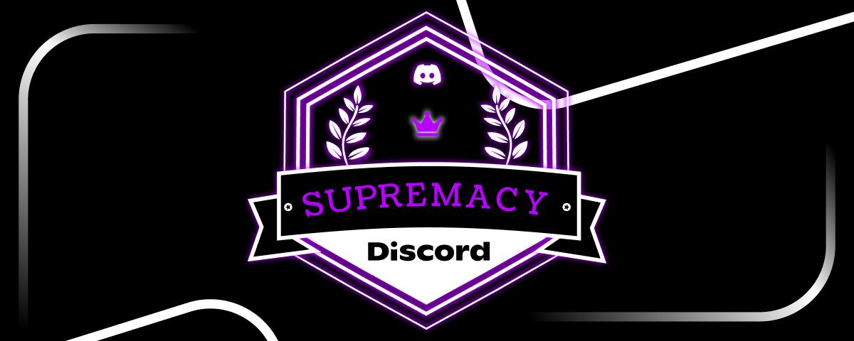 Discovery splash banner for Supremacy 14.1K Discord server