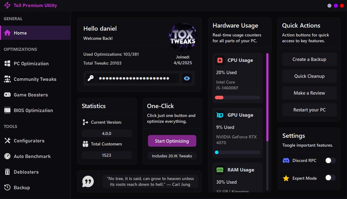 Discovery splash banner for ToX Tweaks 🛠 Discord server