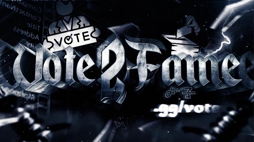 Discovery splash banner for Vote2Fame #V2F Discord server