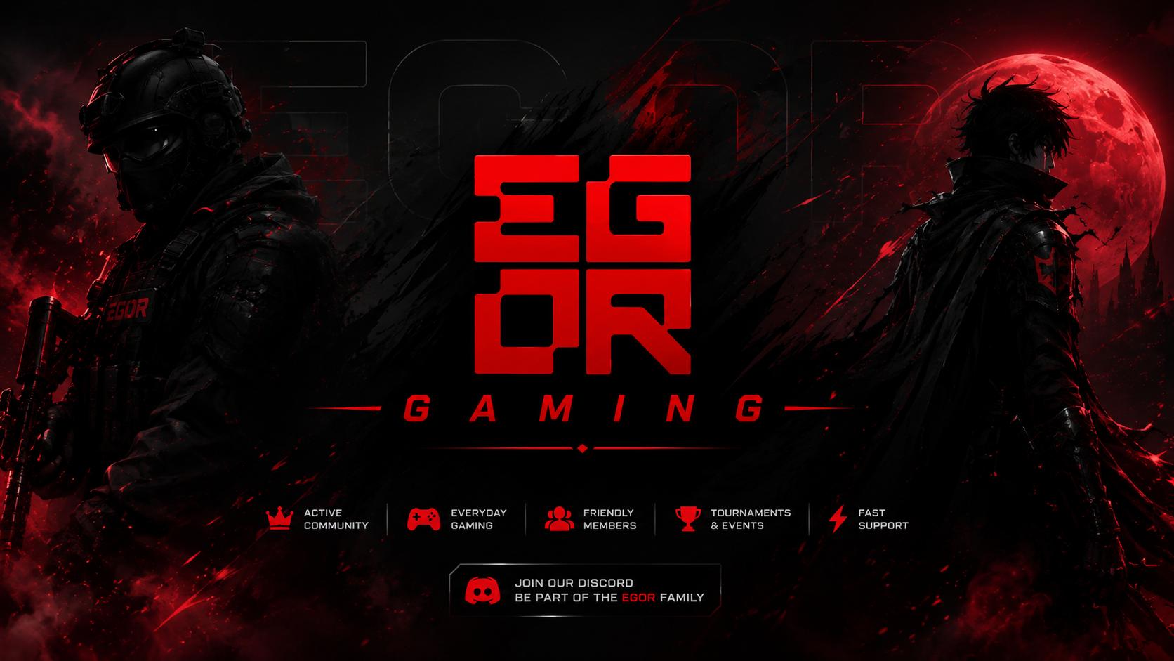 Discovery splash banner for EGOR GAMING Discord server