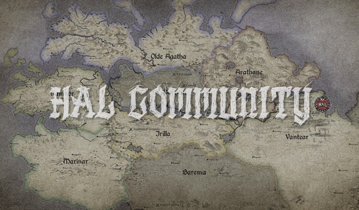Discovery splash banner for HΛL Community Discord server
