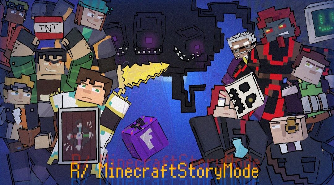 Discovery splash banner for /r/MinecraftStoryMode Discord server