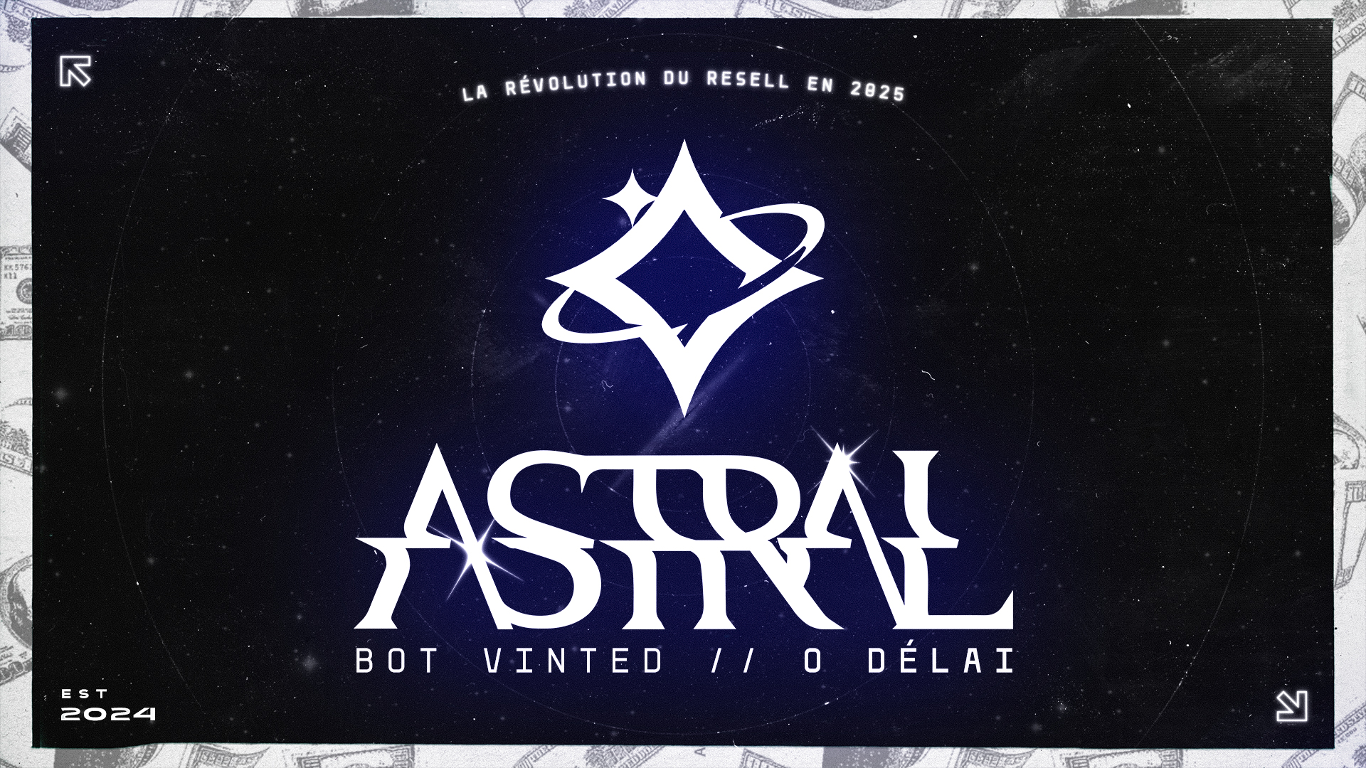 Discovery splash banner for ASTRAL | Bot Vinted Discord server