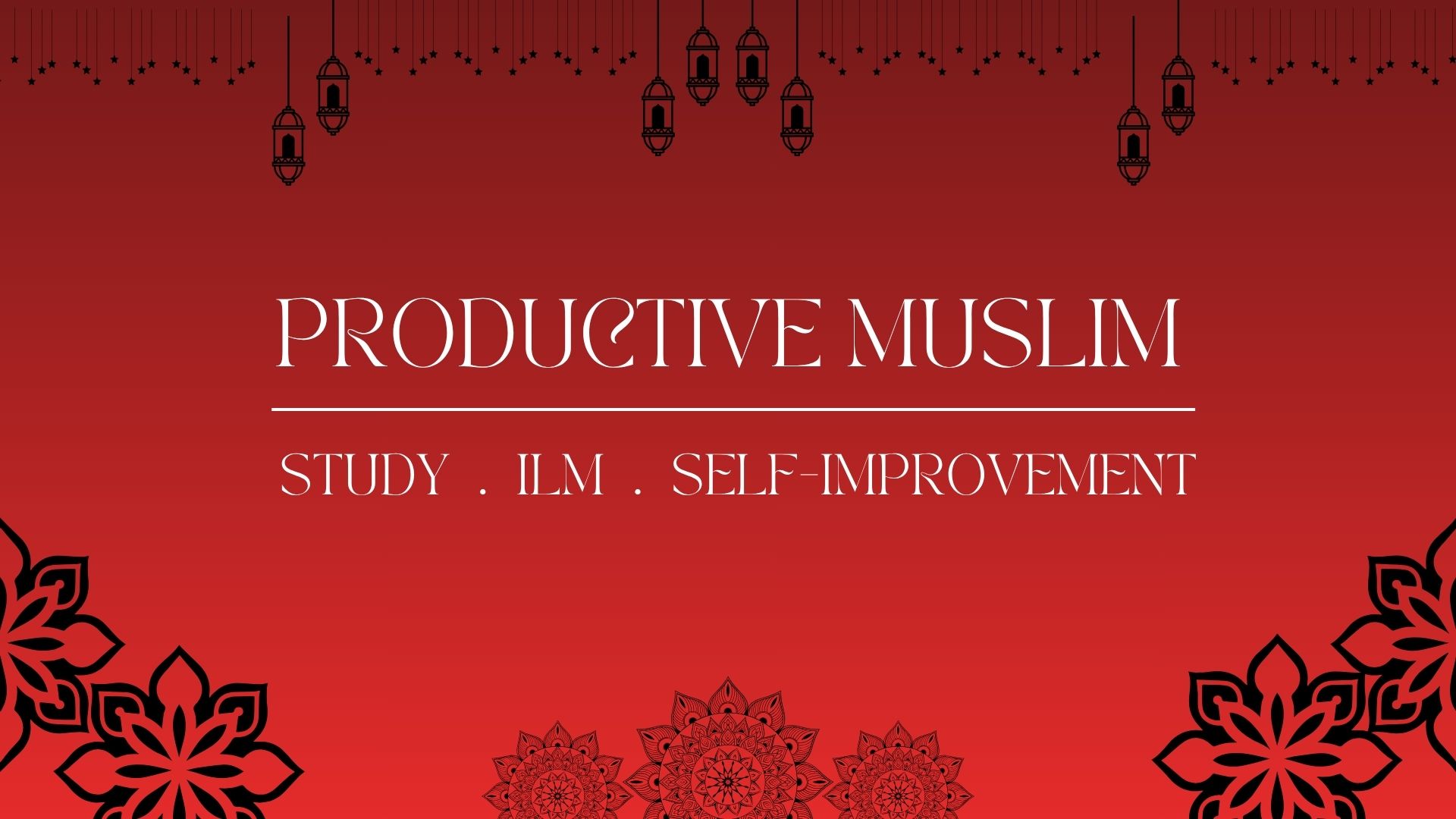 Discovery splash banner for Productive Muslim | Improve & study With Muslims Discord server