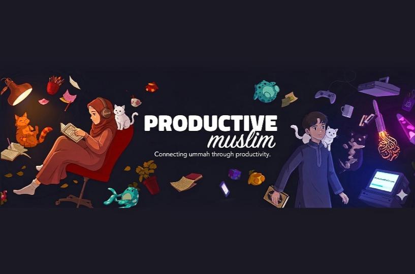 Discovery splash banner for Productive Muslim | Study Together Discord server