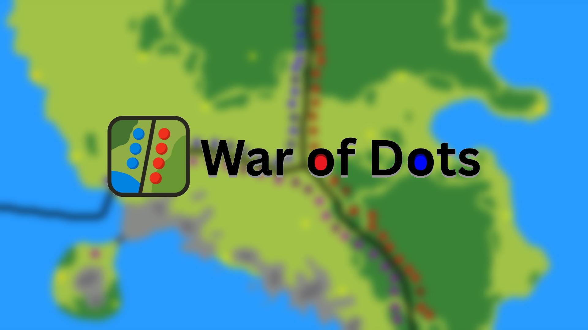 Discovery splash banner for War Of Dots Discord server