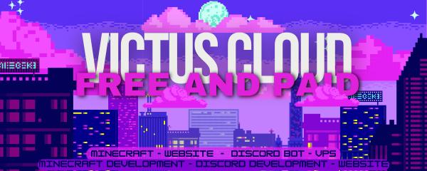 Discovery splash banner for Victus Cloud™ Discord server
