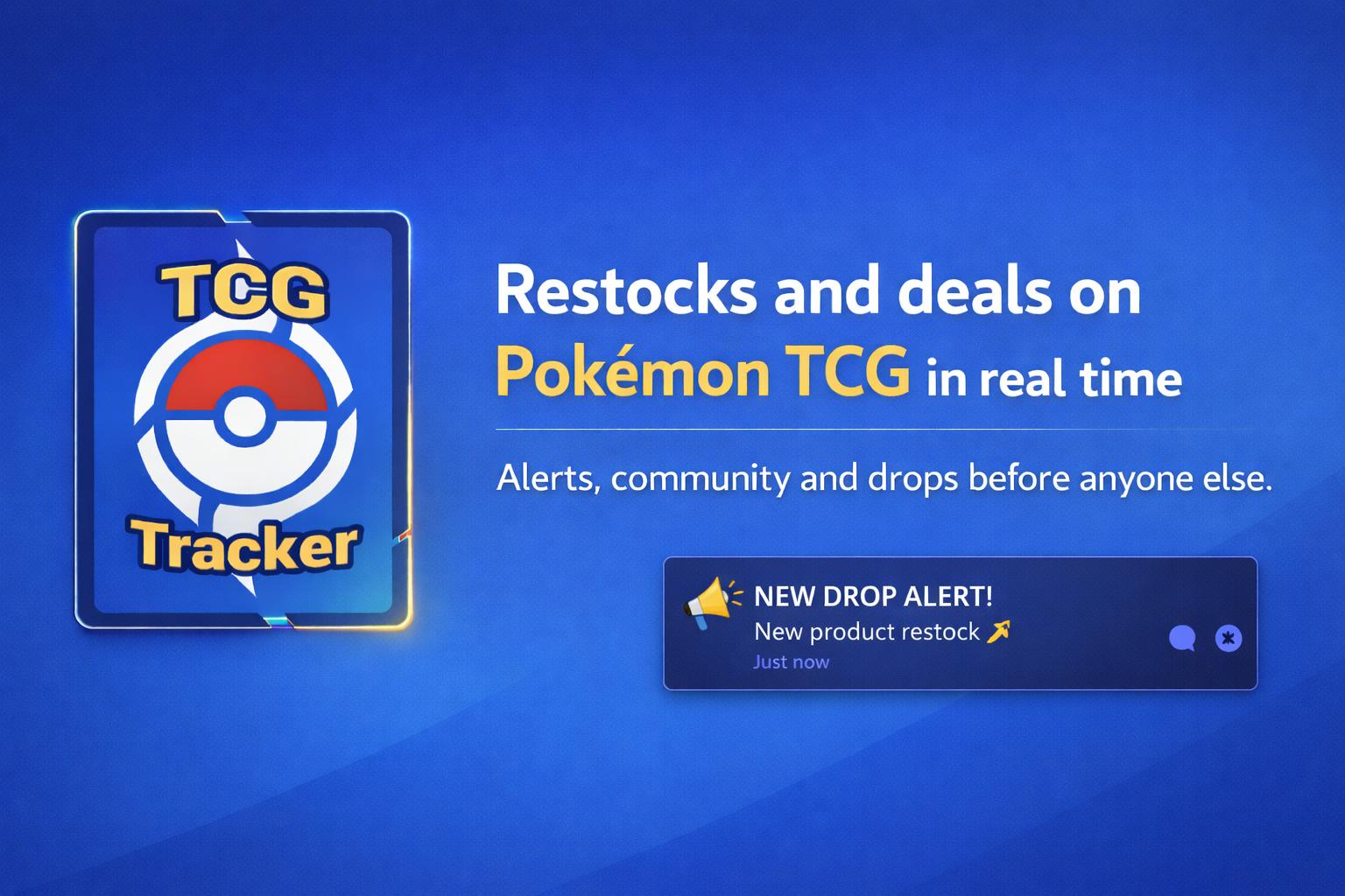 Discovery splash banner for TCG Tracker Discord server