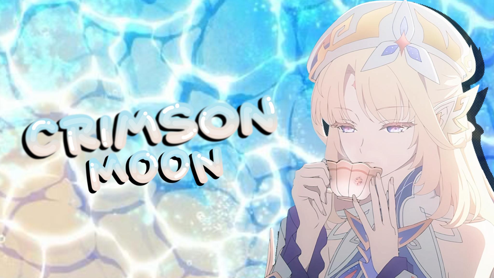 Discovery splash banner for ೀ゛ Crimson Moon 🌊 ◞ summer◞ gaming◞ social Discord server
