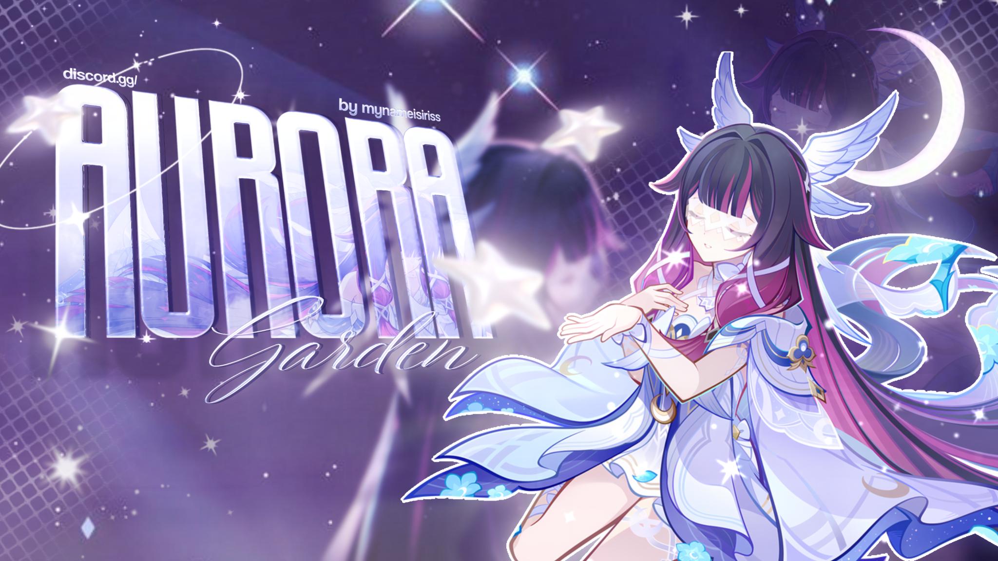 Discovery splash banner for Aurora Garden | 2x Daily • TAG: アウロラ • #3K Discord server