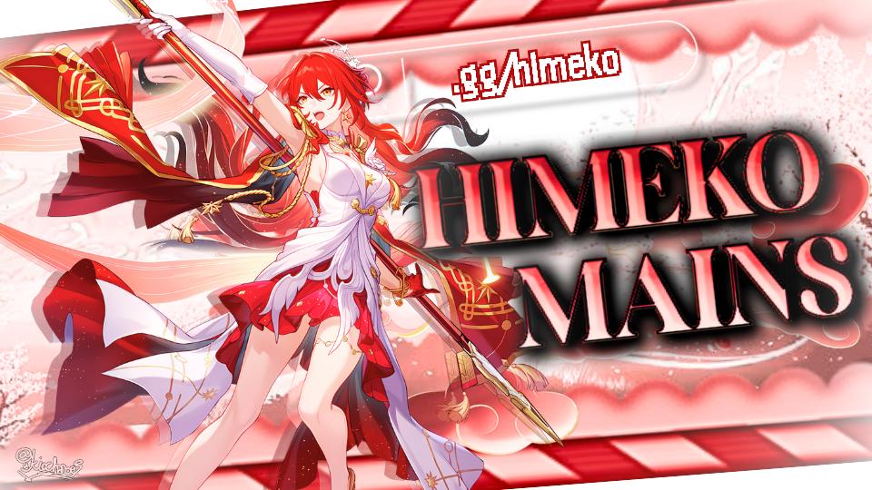 Discovery splash banner for Himeko Mains 𖤓 Honkai: Star Rail Discord server