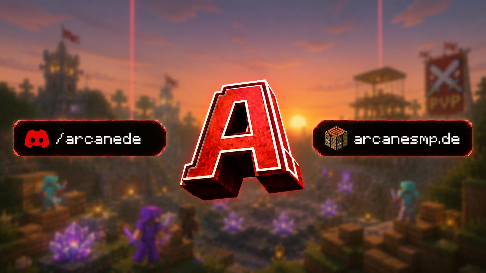 Discovery splash banner for ArcaneSMP Discord server