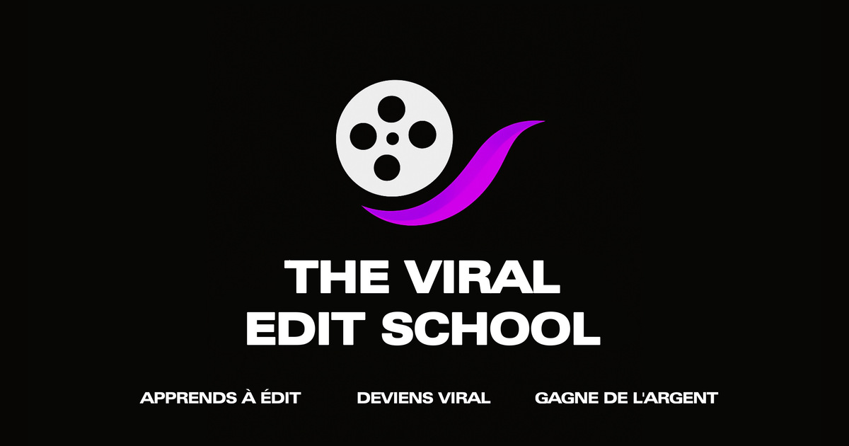 Discovery splash banner for The Viral Edit School Discord server