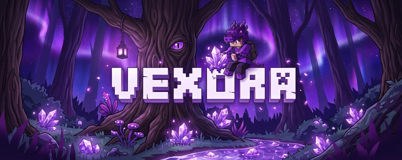 Discovery splash banner for Vexora Community Discord server