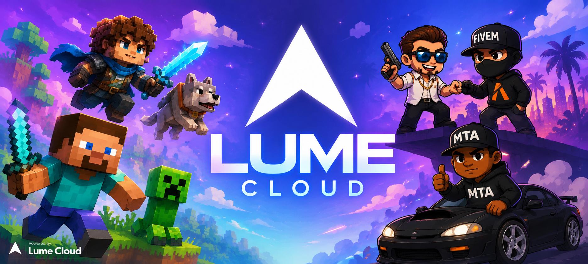 Discovery splash banner for LUME CLOUD Discord server