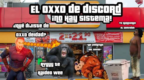 Discovery splash banner for El Oxxo de Discord: No hay sistema・México・Argentina・Colombia・Chile・Perú・España・VC 24/7・Gaming・Social Discord server