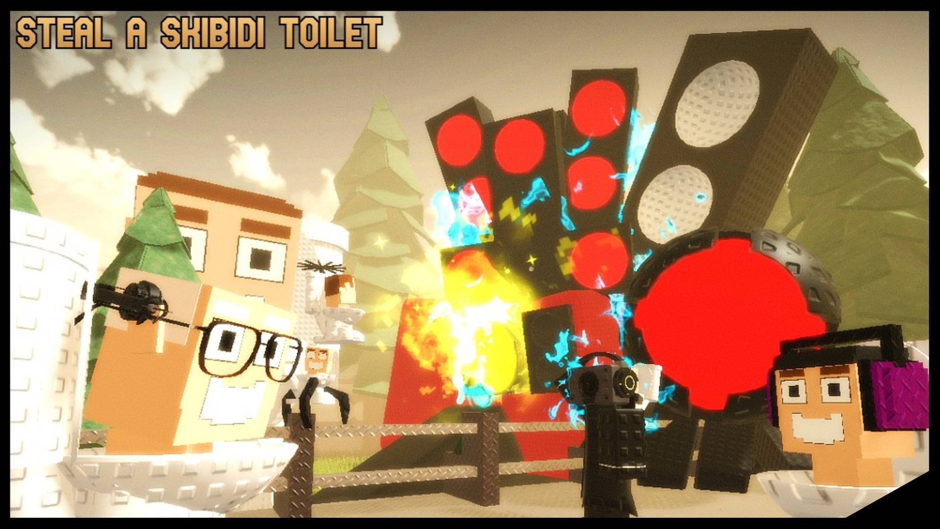 Discovery splash banner for Steal a Skibidi Toilet Discord server