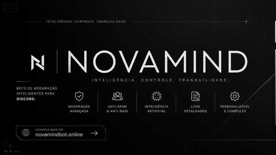 Discovery splash banner for Novamind LTDA 🇧🇷🇺🇸🇪🇺 Discord server