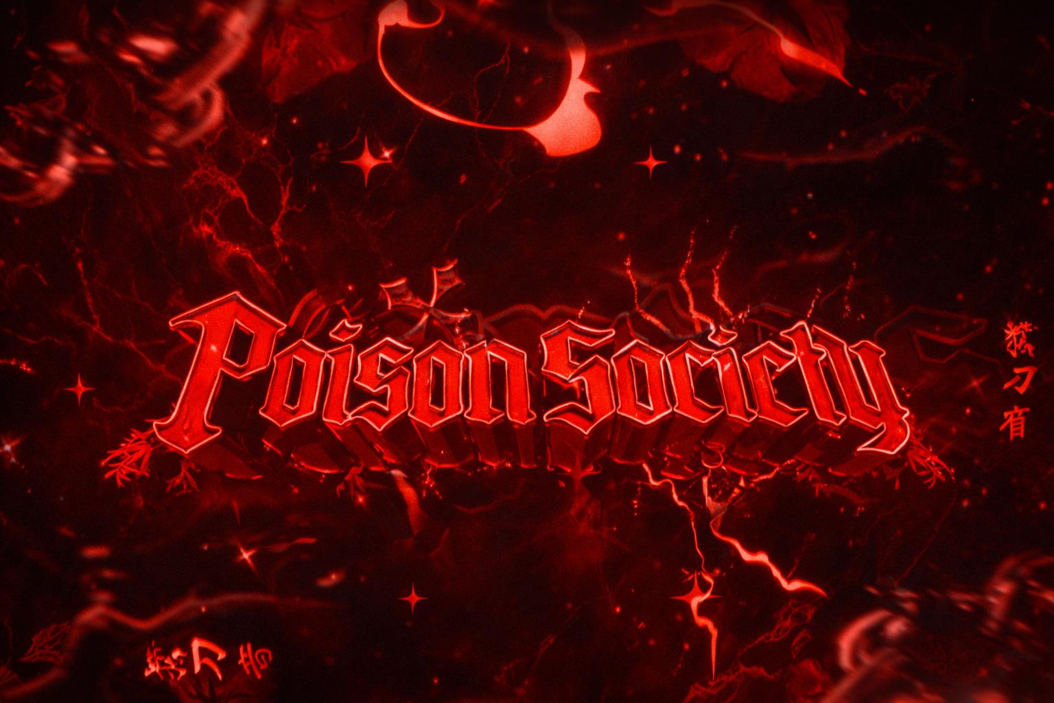 Discovery splash banner for Poison Society Discord server
