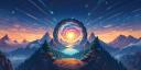 Discovery splash banner for Astral Realms 🌀 Discord server