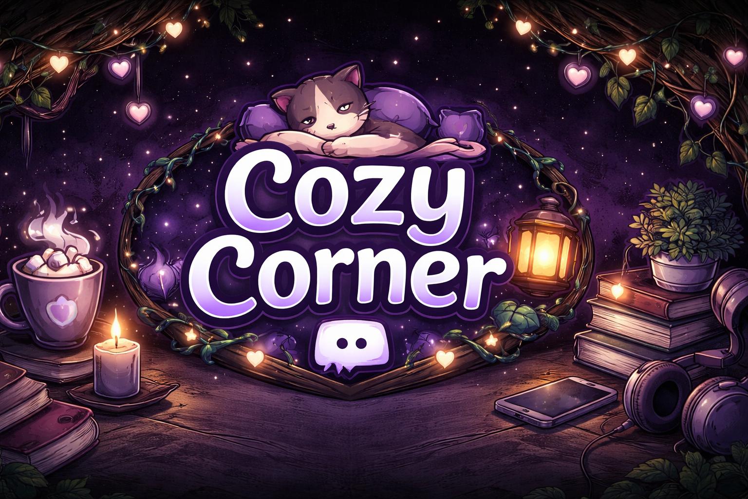 Discovery splash banner for CozyCorner Discord server