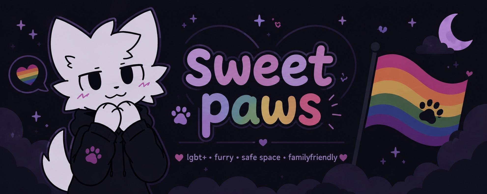 Discovery splash banner for Sweet Pawsy แฆ/ ๐ฆ Discord server