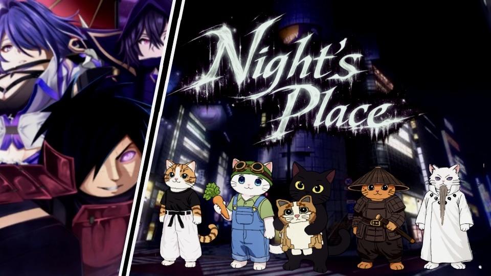 Discovery splash banner for Night's Place | GROW A GARDEN 2 & SAB Discord server