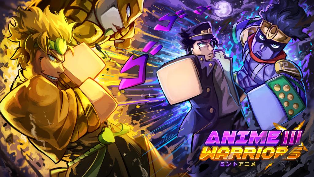 Discovery splash banner for Anime warriors 3 | roblox Discord server