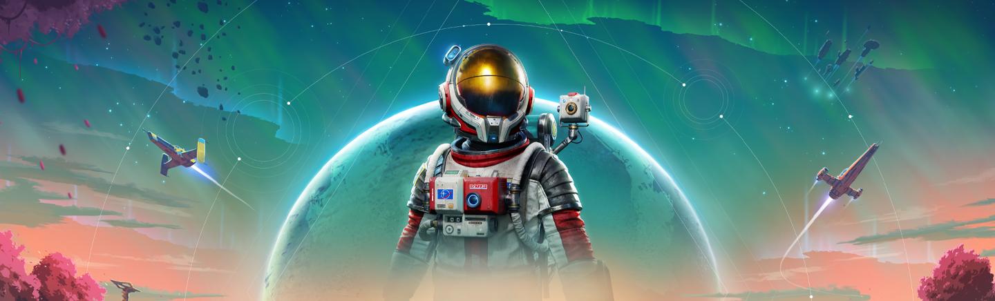 Discovery splash banner for No Man's Sky Discord server