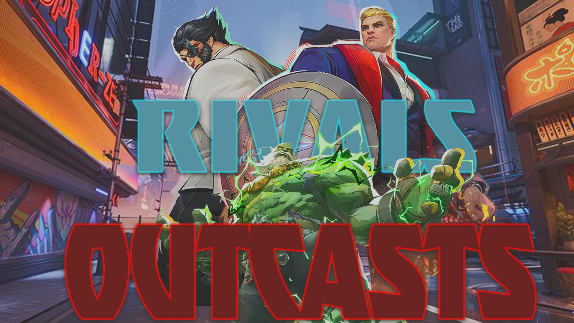 Discovery splash banner for RIVALS OUTCΛSTS Discord server