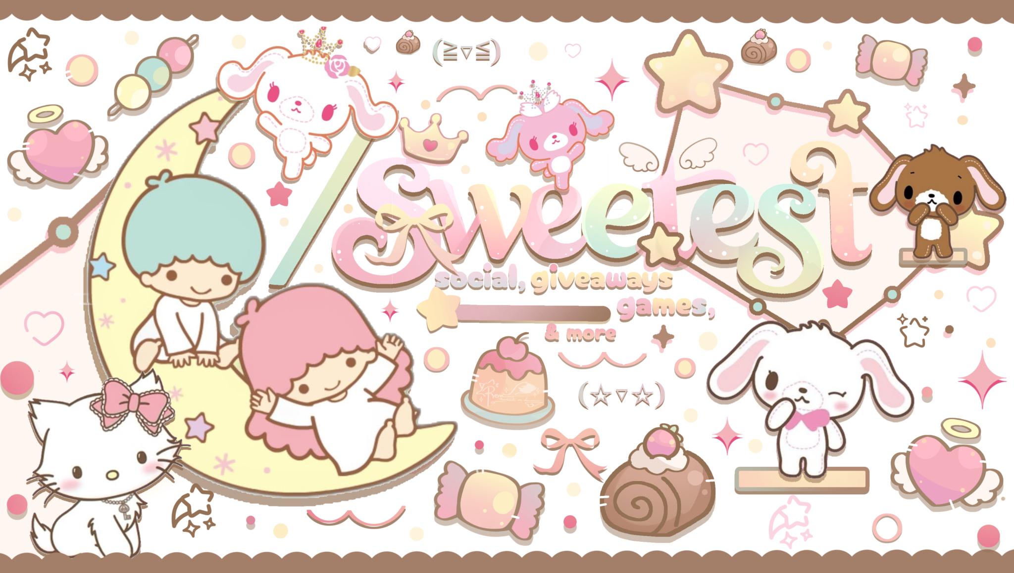 Discovery splash banner for ♡ ノ sweetest ⋆ social + giveaways Discord server