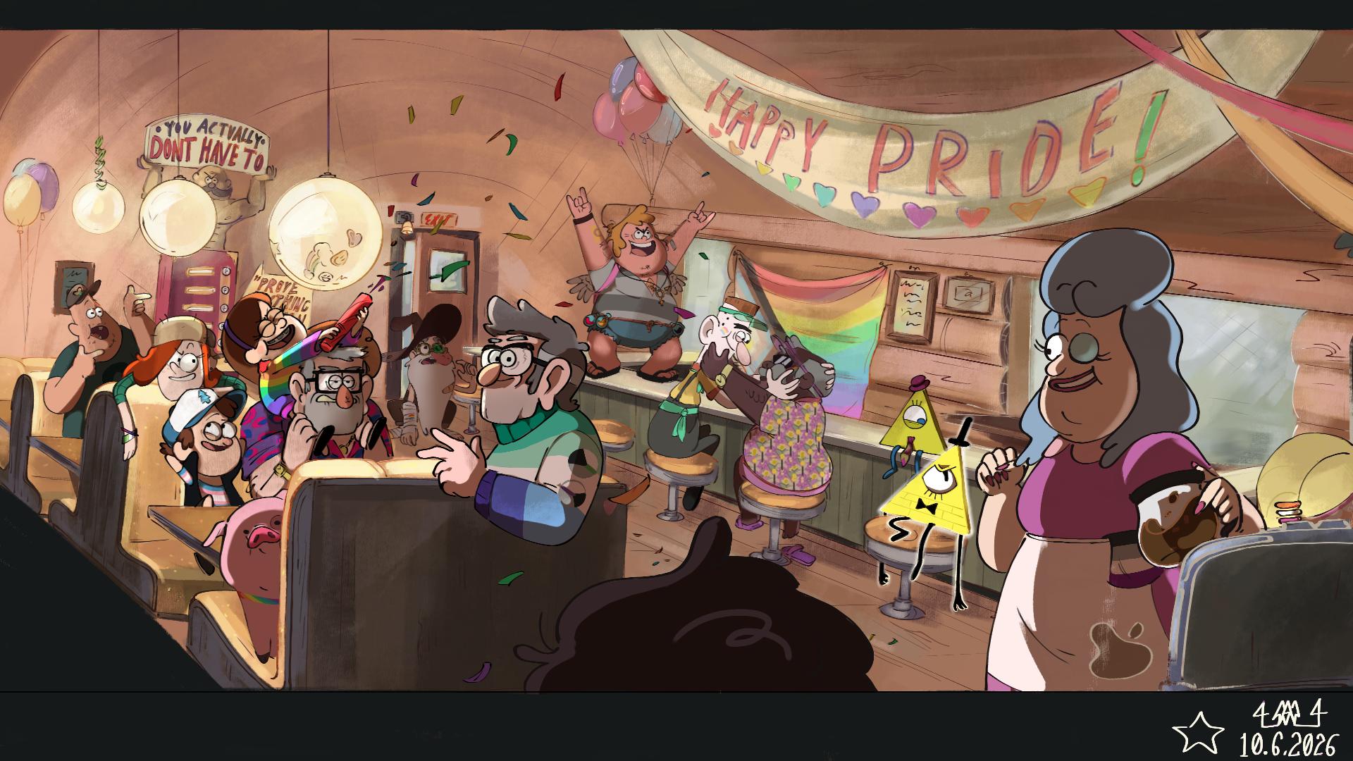 Discovery splash banner for Gravity Falls Central Discord server