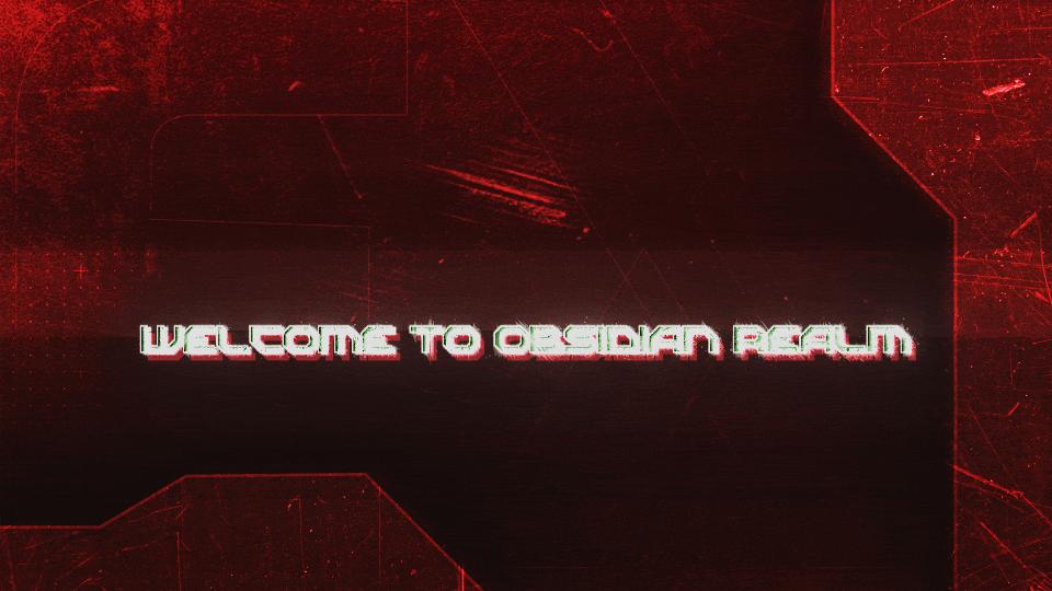 Discovery splash banner for OBSIDIAN REALM Discord server