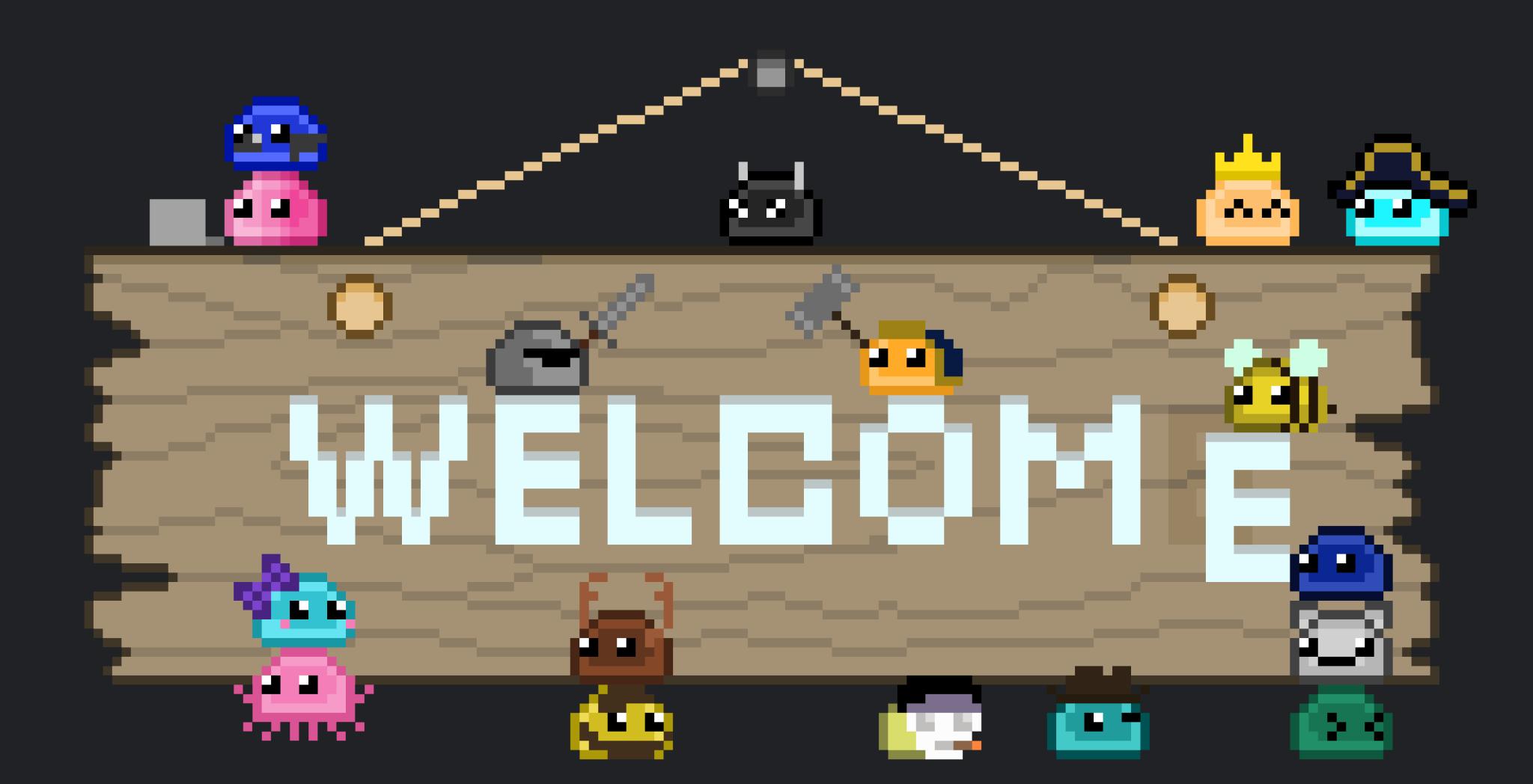 Discovery splash banner for Dungeon Slimes Discord server