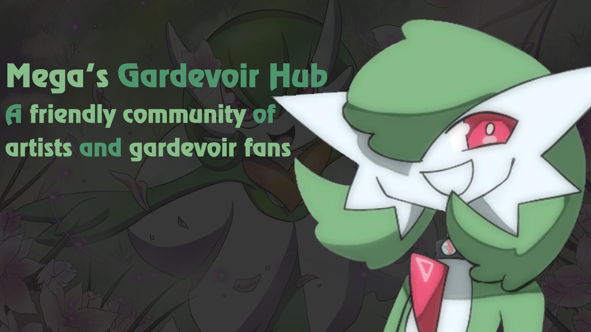 Discovery splash banner for Mega's Gardevoir Hub 💚 Discord server