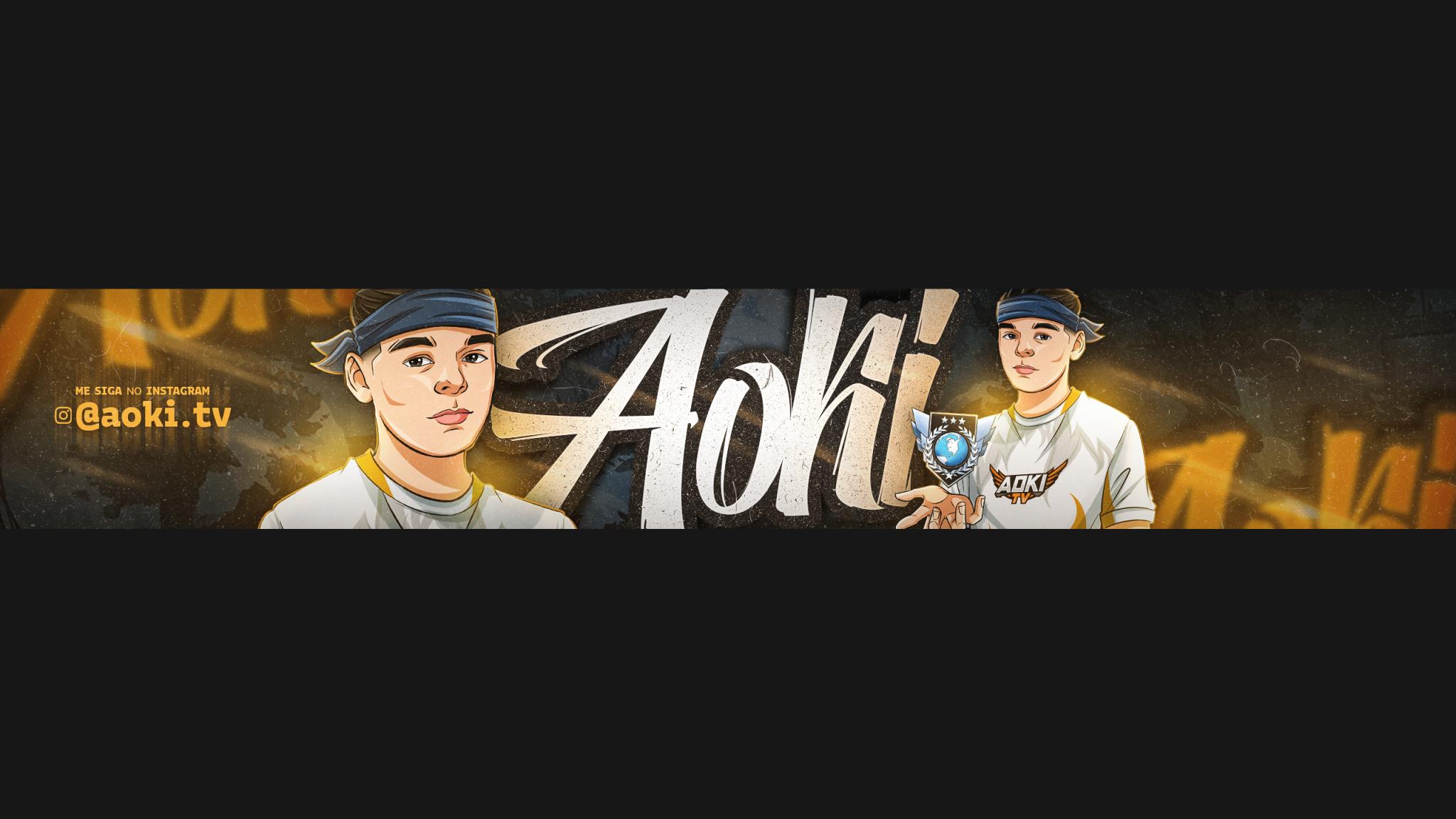 Discovery splash banner for Aoki TV Discord server