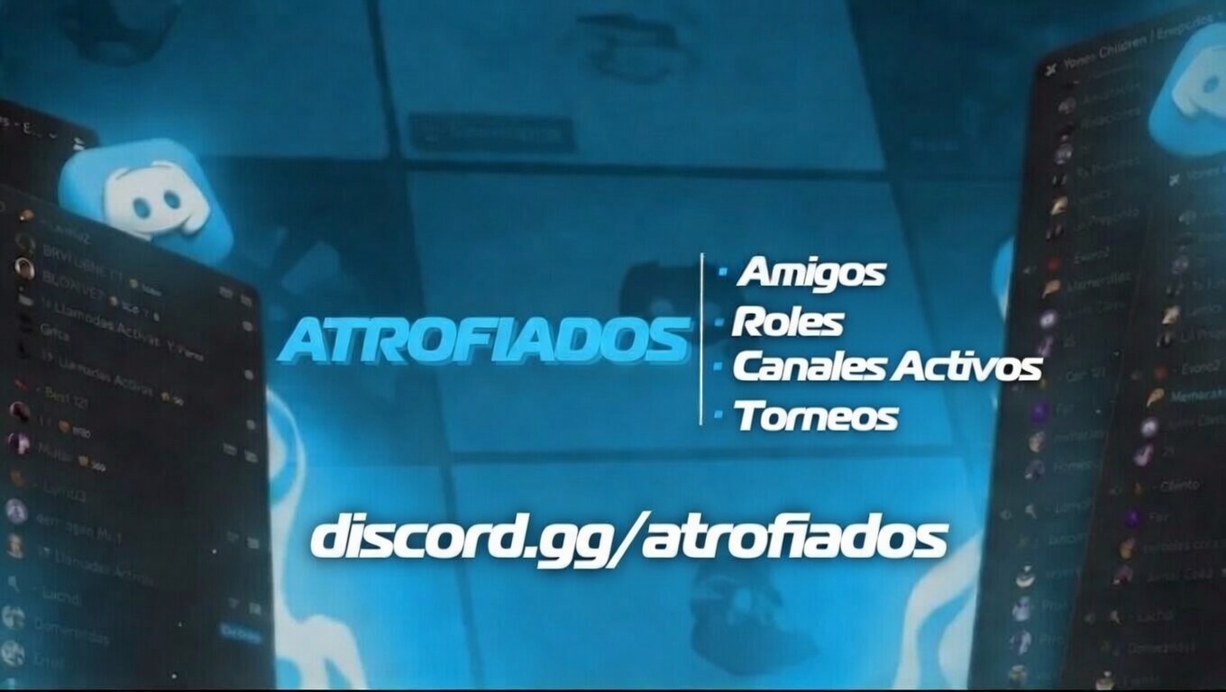 Discovery splash banner for ATROFIADOS Discord server