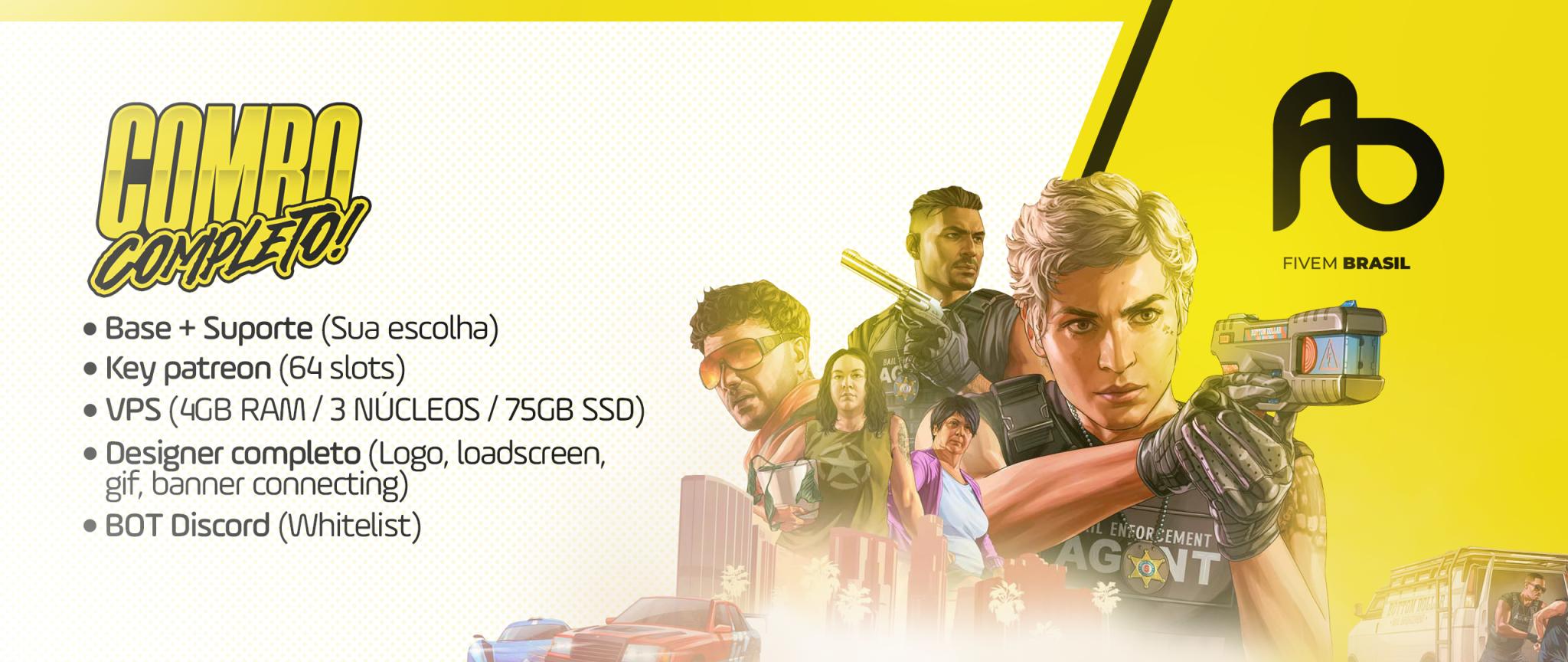 Discovery splash banner for FiveM Brasil • Since 2018 #12K Discord server